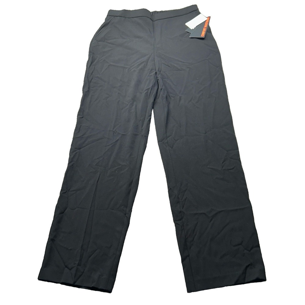 Briggs Comfort Waistband Pull On Pants Size 10 Black 30x31 Stretch Womens